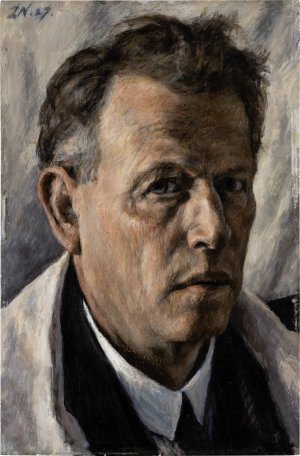 Self-portrait by Jakob Nussbaum Oil Painting