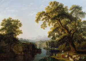 Flusstal von Isernia bei Neapel by Jakob Philipp Hackert Oil Painting