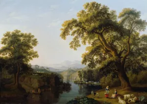 Flusstal von Isernia bei Neapel by Jakob Philipp Hackert Oil Painting