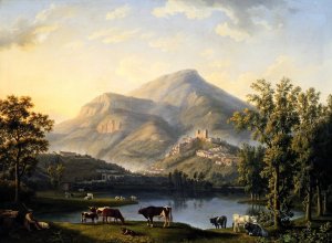 Veduta d'Itri by Jakob Philipp Hackert Oil Painting