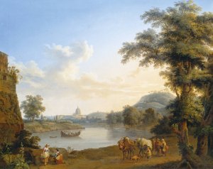 View of Saint Peter's in Rome by Jakob Philipp Hackert Oil Painting