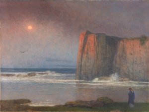 The Calm Sea, Nocturne by Jakob Schikaneder Oil Painting