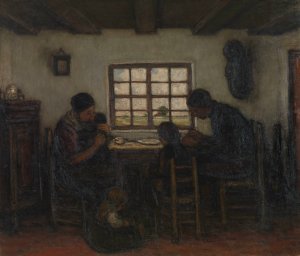 Interior in the Kempen by Jakob Smits Oil Painting