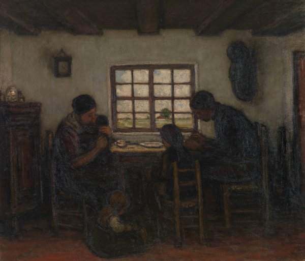 Interior in the Kempen by Jakob Smits - Hand-Painted Oil Painting Reproduction
