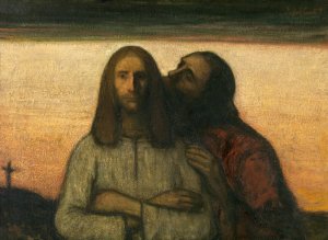 The Kiss of Judas by Jakob Smits Oil Painting