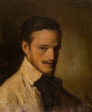 The Painter William A. Sherwood by Jakob Smits Oil Painting