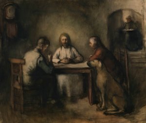 The Supper at Emmaus by Jakob Smits Oil Painting