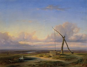 Puszta in Ungarn by Jakob Waltmann Oil Painting
