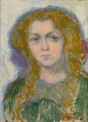 Girl by Jalmari Ruokokoski Oil Painting
