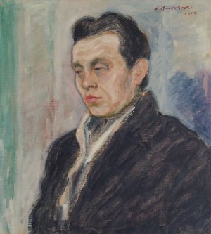 Portrait Of A Man by Jalmari Ruokokoski Oil Painting