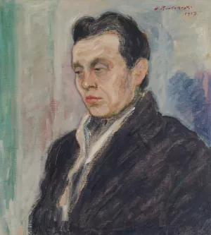 Portrait Of A Man by Jalmari Ruokokoski Oil Painting