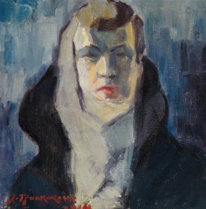 Self-portrait by Jalmari Ruokokoski Oil Painting