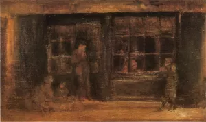 A Shop painting by James Abbott McNeill Whistler