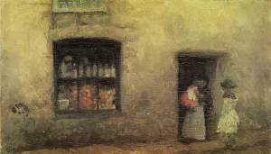 An Orange Note: Sweet Shop by James Abbott McNeill Whistler - Oil Painting Reproduction
