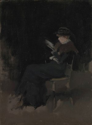 Arrangement in Black; Girl Reading by James Abbott McNeill Whistler Oil Painting