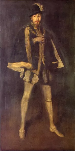 Arrangement in Black, No. 3: Sir Henry Irving as Philip II of Spain Oil painting by James Abbott McNeill Whistler