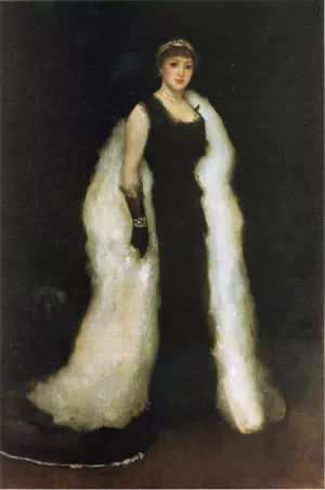 Arrangement in Black, No.5: Lady Meux by James Abbott McNeill Whistler - Oil Painting Reproduction