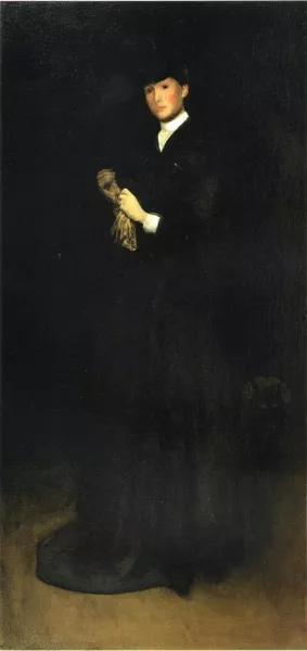Arrangement in Black, No. 8: Portrait of Mrs. Cassatt by James Abbott McNeill Whistler - Oil Painting Reproduction
