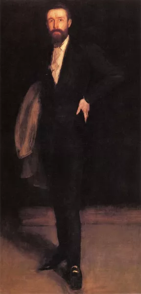 Arrangement in Black: Portrait of F. R. Leland by James Abbott McNeill Whistler - Oil Painting Reproduction