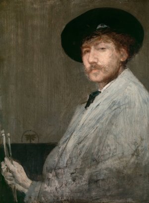 Arrangement in Gray, Portrait of the Painter by James Abbott McNeill Whistler Oil Painting