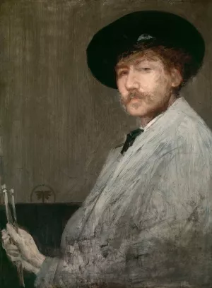 Arrangement in Gray, Portrait of the Painter Oil painting by James Abbott McNeill Whistler