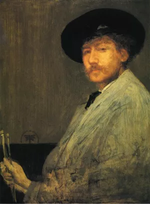 Arrangement in Grey: Portrait of the Painter by James Abbott McNeill Whistler Oil Painting