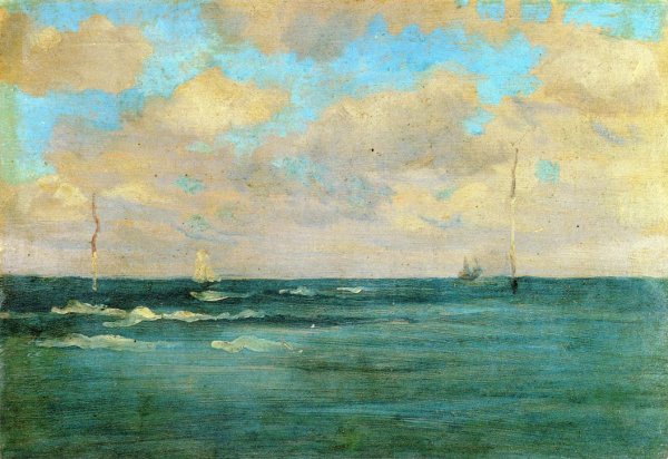 Main Product Photo of Bathing Posts Painting by James Abbott McNeill Whistler