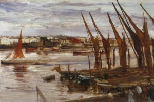 Battersea Reach by James Abbott McNeill Whistler Oil Painting