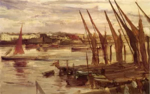 Battersea Reach by James Abbott McNeill Whistler - Oil Painting Reproduction