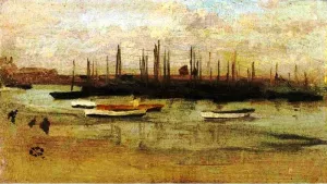 Blue and Opal - Herring Fleet painting by James Abbott McNeill Whistler