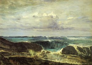 Blue and Silver: The Blue Wave, Biarritz by James Abbott McNeill Whistler Oil Painting