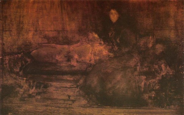 Brown and Gold: Portrait of Lady Eden by James Abbott McNeill Whistler - Hand-Painted Oil Painting Reproduction