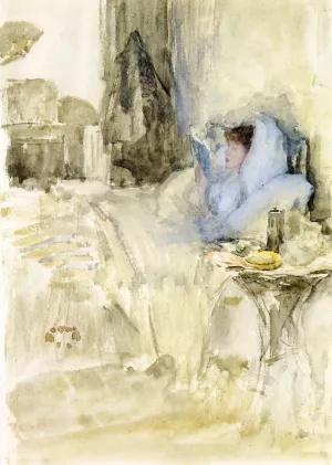 Convalescent also known as Petit Dejeuner; Note in Opal by James Abbott McNeill Whistler Oil Painting