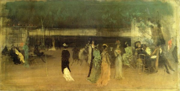 Cremorne Gardens, No. 2 by James Abbott McNeill Whistler - Hand-Painted Oil Painting Reproduction