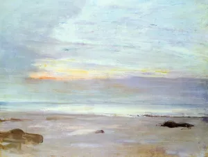 Crepuscule in Opal: Trouville by James Abbott McNeill Whistler - Oil Painting Reproduction