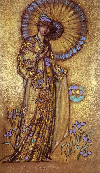 Design for a Mosaic by James Abbott McNeill Whistler - Hand-Painted Oil Painting Reproduction