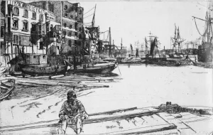 Eagle Wharf by James Abbott McNeill Whistler Oil Painting