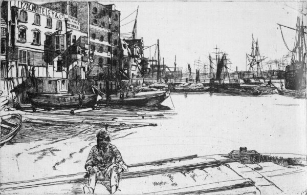 Eagle Wharf by James Abbott McNeill Whistler - Hand-Painted Oil Painting Reproduction