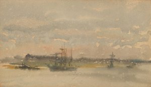 Erith-Evening by James Abbott McNeill Whistler Oil Painting