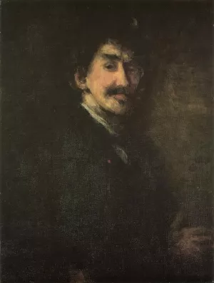 Gold and Brown also known as Self Portrait by James Abbott McNeill Whistler - Oil Painting Reproduction