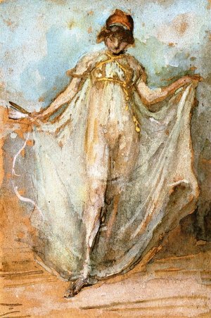 Green and Gold: The Dancer by James Abbott McNeill Whistler Oil Painting