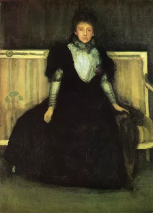 Green and Violet: Portrait of Mrs. Walter Sickert by James Abbott McNeill Whistler Oil Painting