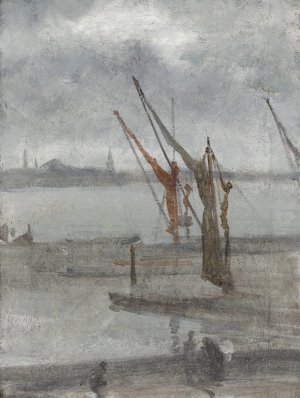 Grey and Silver - Chelsea Wharf by James Abbott McNeill Whistler Oil Painting