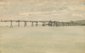 Grey and Silver-Pier, Southend Oil painting by James Abbott McNeill Whistler