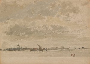 Grey and Silver-Purfleet by James Abbott McNeill Whistler Oil Painting