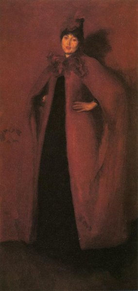 Harmon in Red: Lamplight Oil painting by James Abbott McNeill Whistler