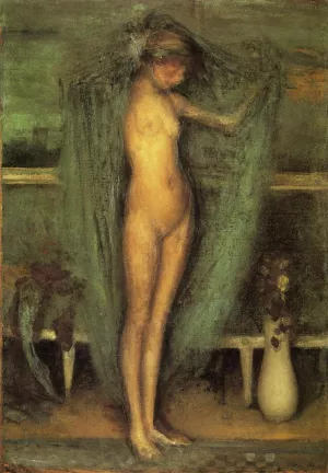 Harmony in Blue and Gold: The Little Blue Girl by James Abbott McNeill Whistler Oil Painting