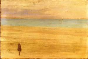 Harmony in Blue and Silver: Trouville by James Abbott McNeill Whistler - Oil Painting Reproduction