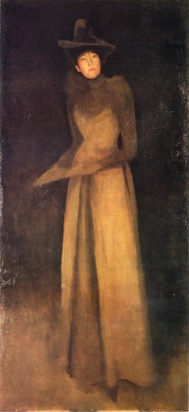 Harmony in Brown: The Felt Hat Oil painting by James Abbott McNeill Whistler