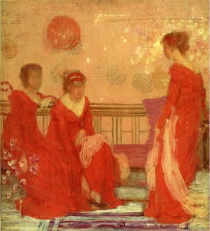 Harmony in Flesh Colour and Red Oil painting by James Abbott McNeill Whistler